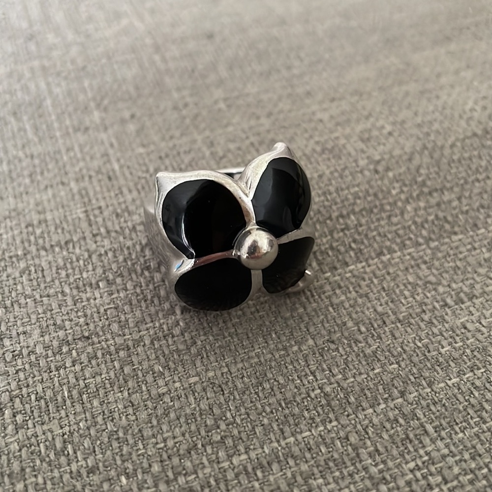 Andrew Hamilton Crawford Sterling Silver Flower Ring
